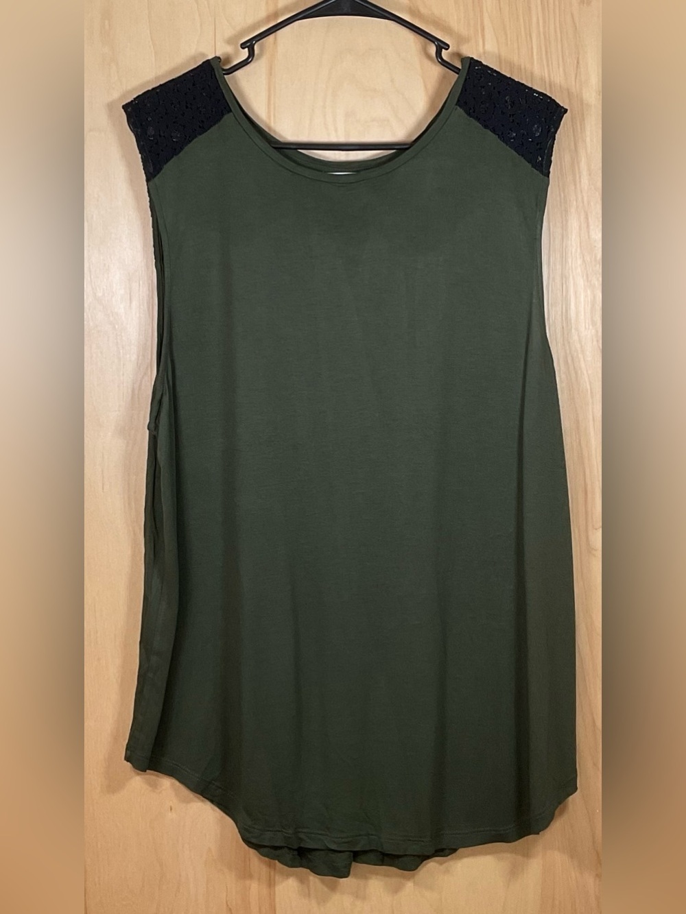 Old Navy Olive Green Stretch Knit Tunic Tank Top - EUC